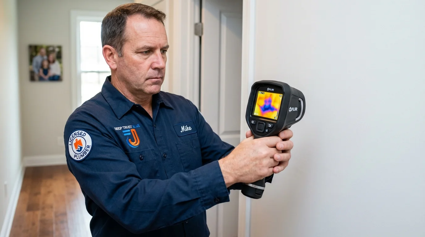 Thermal imaging leak detection by Johns Plumbing LLC in Red Bluff